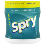 Xlear, Spry, Stronger Longer Dental Defense Gum, Natural Wintergreen, Sugar Free, 55 Count