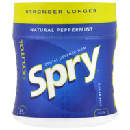 3 PACK of Xlear, Spry, Stronger Longer Dental Defense Gum, Natural Peppermint, Sugar Free, 55 Count