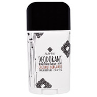 3 PACK of Alaffia Deodorant with Activated Charcoal & Reishi Coconut Bergamot -- 2.65 oz