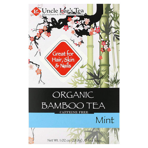<img alt="Uncle Lees Tea, Organic Bamboo Tea, Mint, Caffeine Free, 18 Tea Bags, 1.02 oz (28.8 g)" title="Uncle Lees Tea, Organic Bamboo Tea, Mint, Caffeine Free, 18 Tea Bags, 1.02 oz (28.8 g),879792003021"