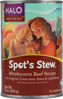 Halo Purely For Pets, Spots Stew for Dogs,  Wholesome Beef Recipe - 22 oz
