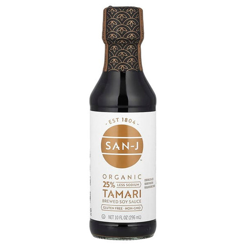 <img alt="San-J, Organic Tamari Brewed Soy Sauce, Less Sodium, 10 fl oz (296 ml)" title="San-J, Organic Tamari Brewed Soy Sauce, Less Sodium, 10 fl oz (296 ml),075810004258"