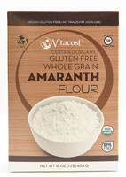 3 PACK of Vitaco Certified Organic Gluten Free Amaranth Flour -- 16 oz