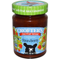 3 PACK OF Crofters Organic Just Fruit Spread Strawberry -- 10 oz