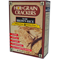 Hol Grain, Crackers, No Salt Brown Rice, 4.5 oz (5 x 127 g)