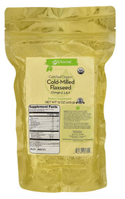 3 PACK of Vitaco Certified Organic Cold-Milled Flaxseed -- 15 oz (425 g)