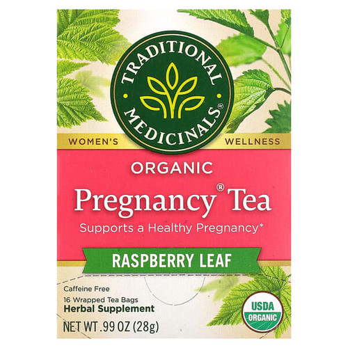<img alt="Traditional Medicinals, Organic Pregnancy Tea, Raspberry Leaf, Caffeine Free, 16 Wrapped Tea Bags, 0.99 oz (28 g)" title="Traditional Medicinals, Organic Pregnancy Tea, Raspberry Leaf, Caffeine Free, 16 Wrapped Tea Bags, 0.99 oz (28 g),032917000125"