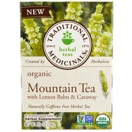 Traditional Medicinals, Organic Mountain Tea with Lemon Balm & Caraway, 16 Wrapped Tea Bags, .85 oz (24 g)