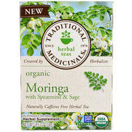 3 PACK OF Traditional Medicinals, Organic Moringa with Spearmint & Sage , 16 Wrapped Tea Bags, 86 oz (24 g)