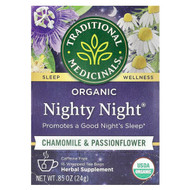 <img alt="Traditional Medicinals, Organic Nighty Night, Chamomile & Passionflower, Caffeine Free, 16 Wrapped Tea Bags, 0.85 oz (24 g)" title="Traditional Medicinals, Organic Nighty Night, Chamomile & Passionflower, Caffeine Free, 16 Wrapped Tea Bags, 0.85 oz (24 g),032917000323"
