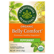 <img alt="Traditional Medicinals, Organic Belly Comfort, Peppermint, Caffeine Free, 16 Wrapped Tea Bags, 0.99 oz (28 g)" title="Traditional Medicinals, Organic Belly Comfort, Peppermint, Caffeine Free, 16 Wrapped Tea Bags, 0.99 oz (28 g),032917000224"