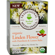 Traditional Medicinals, Herbal Teas, Organic Linden Flower, Naturally Caffeine Free, 16 Tea Bags, 1.02 oz (28.8 g)