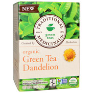 3 PACK OF Traditional Medicinals, Green Teas, Organic Green Tea Dandelion, 16 Wrapped Tea Bags, 1.13 oz (32 g)