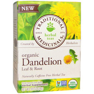 3 PACK OF Traditional Medicinals, Herbal Teas, Organic Dandelion Leaf & Root Tea, Naturally Caffeine Free, 16 Wrapped Tea Bags, .99 oz (28 g)