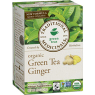 3 PACK OF Traditional Medicinals, Green Teas, Organic Green Tea Ginger, 16 Wrapped Tea Bags, .85 oz (24 g)