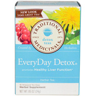 3 PACK OF Traditional Medicinals, Detox Teas, EveryDay Detox, 16 Wrapped Tea Bags, .85 oz (24 g)