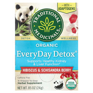 <img alt="Traditional Medicinals, Organic EveryDay Detox, Hibiscus & Schisandra Berry, Caffeine Free, 16 Wrapped Tea Bags, 0.85 oz (24 g)" title="Traditional Medicinals, Organic EveryDay Detox, Hibiscus & Schisandra Berry, Caffeine Free, 16 Wrapped Tea Bags, 0.85 oz (24 g),032917000897"