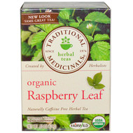 3 PACK OF Traditional Medicinals, Relaxation Teas, Organic Raspberry Leaf, Naturally Caffeine Free, 16 Wrapped Tea Bags, .85 oz (24 g)
