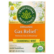 <img alt="Traditional Medicinals, Organic Gas Relief, Chamomile Mint, Caffeine Free, 16 Wrapped Tea Bags, 0.85 oz (24 g)" title="Traditional Medicinals, Organic Gas Relief, Chamomile Mint, Caffeine Free, 16 Wrapped Tea Bags, 0.85 oz (24 g),032917002211"