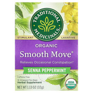 <img alt="Traditional Medicinals, Organic Smooth Move, Senna Peppermint, Caffeine Free, 16 Wrapped Tea Bags, 1.13 oz (32 g)" title="Traditional Medicinals, Organic Smooth Move, Senna Peppermint, Caffeine Free, 16 Wrapped Tea Bags, 1.13 oz (32 g),032917002006"