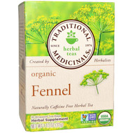 3 PACK OF Traditional Medicinals, Herbal Teas, Organic Fennel Tea, Naturally Caffeine Free, 16 Wrapped Tea Bags, 1.13 oz (32 g)