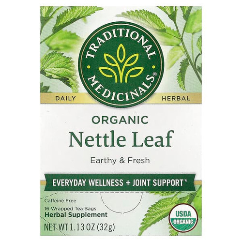 <img alt="Traditional Medicinals, Organic Nettle Leaf, Caffeine Free, 16 Wrapped Tea Bags, 1.13 oz (32 g)" title="Traditional Medicinals, Organic Nettle Leaf, Caffeine Free, 16 Wrapped Tea Bags, 1.13 oz (32 g),032917001900"