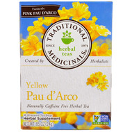 3 PACK OF Traditional Medicinals, Herbal Teas, Yellow Pau d Arco, Naturally Caffeine Free, 16 Wrapped Tea Bags, .85 oz (24 g)