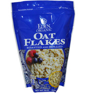 3 PACK of Eden Foods, Organic Oat Flakes, Roasted and Rolled, 16 oz (454 g)