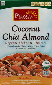Peace Cereal, Organic Flakes & Clusters,  Coconut Chia Almond - 11 oz