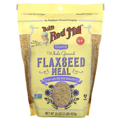 <img alt="Bobs Red Mill, Premium Whole Ground Flaxseed Meal, 1 lb (453 g)" title="Bobs Red Mill, Premium Whole Ground Flaxseed Meal, 1 lb (453 g),039978023308"