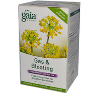 3 PACK of Gaia Herbs, Gas & Bloating, Caffeine-Free, 16 Tea Bags, 1.13 oz (32 g)