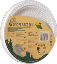 EcoSouLife Cornstarch Side Plates 7-Inch Natural - 20 Dishes
