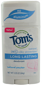 3 PACK of Toms of Maine Natural Deodorant Aluminum Free Natural Powder -- 2.25 oz