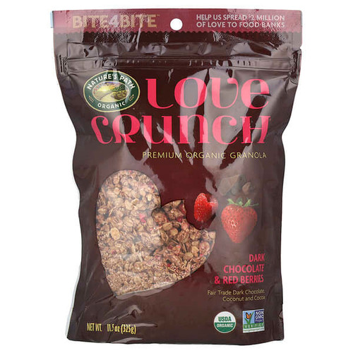 <img alt="Natures Path, Love Crunch, Premium Organic Granola, Dark Chocolate & Red Berries, 11.5 oz (325 g)" title="Natures Path, Love Crunch, Premium Organic Granola, Dark Chocolate & Red Berries, 11.5 oz (325 g),058449771807"