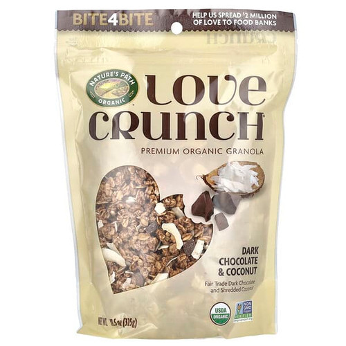 <img alt="Natures Path, Love Crunch, Premium Organic Granola, Dark Chocolate & Coconut, 11.5 oz (325 g)" title="Natures Path, Love Crunch, Premium Organic Granola, Dark Chocolate & Coconut, 11.5 oz (325 g),058449771982"
