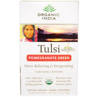 Organic India, Tulsi Holy Basil Tea, Pomegranate Green, 18 Infusion Bags, 1.27 oz (36 g)
