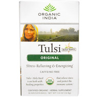 3 PACK of Organic India, Tulsi Tea, Original, Caffeine-Free, 18 Infusion Bags, 1.14 oz (32.4 g)