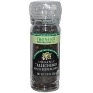 3 PACK of Frontier Natural Products, Organic Tellicherry Black Peppercorns, 1.76 oz (50 g)