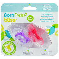 Born Free, Bliss, Silicone Pacifier, 0-6m, 2 Pack