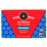 Taza Chocolate, Organic, 70% Dark Stone Ground Chocolate Bar, Dominican Republic, 2.5 oz (70 g)
