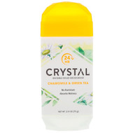3 PACK of Crystal Body Deodorant, Invisible Solid Deodorant, Chamomile & Green Tea, 2.5 oz (70 g)
