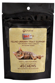 3 PACK of Vitaco - Tag Feline Urinary Tract Support Chicken Liver Flavor -- 45 Chewables