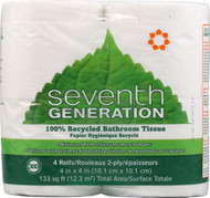3 PACK of Seventh Generation 100% Recycled 2-Ply Bath Tissue 240 Sheets Per Roll -- 4 Rolls