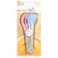 <img alt="Munchkin, White Hot, Safety Spoons with Stainless Steel Handle, 3 Months+, 4 Count" title="Munchkin, White Hot, Safety Spoons with Stainless Steel Handle, 3 Months+, 4 Count,735282424045"