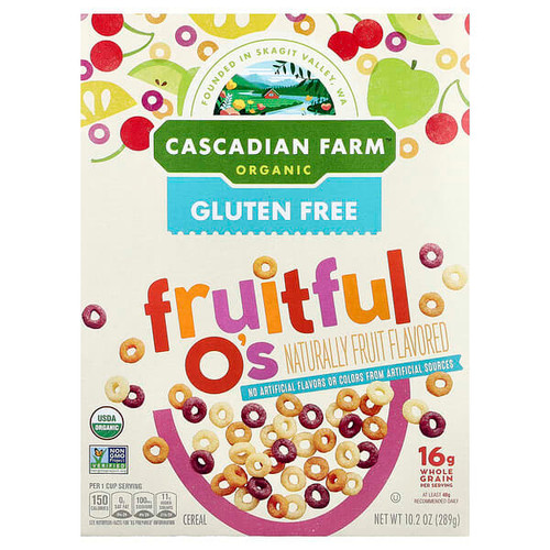 <img alt="Cascadian Farm, Organic Fruitful Os Cereal, 10.2 oz (289 g)" title="Cascadian Farm, Organic Fruitful Os Cereal, 10.2 oz (289 g),021908455532"