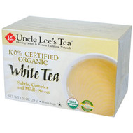 Uncle Lees Tea, 100% Certified Organic, White Tea, 18 Tea Bags, 1.02 oz (29 g)