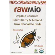 Rawmio, Organic Gourmet Sour Cherry and Almond Raw Chocolate Bark, 1.76 oz (50 g)