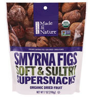 3 PACK of Made in Nature, Organic Dried Smyrna Figs, Soft & Sultry Supersnacks, 7 oz (198 g)