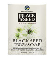 3 PACK of Amazing Herbs Black Seed Vegetable Glycerin Soap -- 4.25 oz