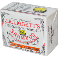 3 PACK of J.R. Liggetts, Old Fashion Bar, Shampoo, Coconut & Argan Oil, 3.5 oz (99 g)